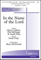 In the Name of the Lord SATB choral sheet music cover